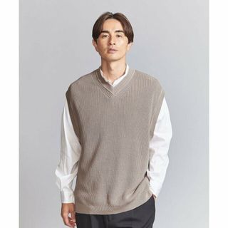 ビューティアンドユースユナイテッドアローズ(BEAUTY&YOUTH UNITED ARROWS)の【BEIGE】クリスプ アゼ Vネック ベスト(その他)