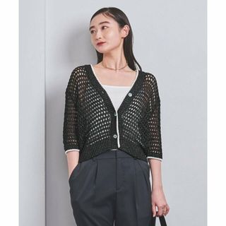 ユナイテッドアローズ(UNITED ARROWS)の【BLACK】グリッター メッシュ カーディガン(カーディガン)