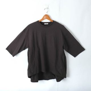 アーバンリサーチ(URBAN RESEARCH)のアーバンリサーチ 半袖Tシャツ トップス カットソー フリル ITEMS レディース Fサイズ ブラウン URBAN RESEARCH(Tシャツ(半袖/袖なし))