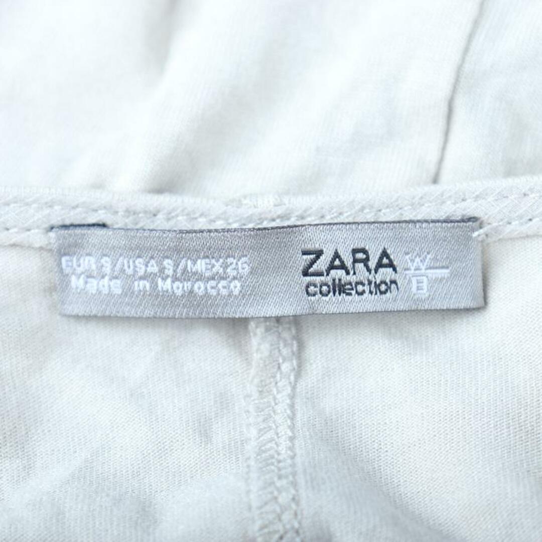 ZARA(ザラ)のザラ 半袖Tシャツ トップス カットソー レース フロントデザイン レディース Sサイズ ベージュ ZARA レディースのトップス(Tシャツ(半袖/袖なし))の商品写真