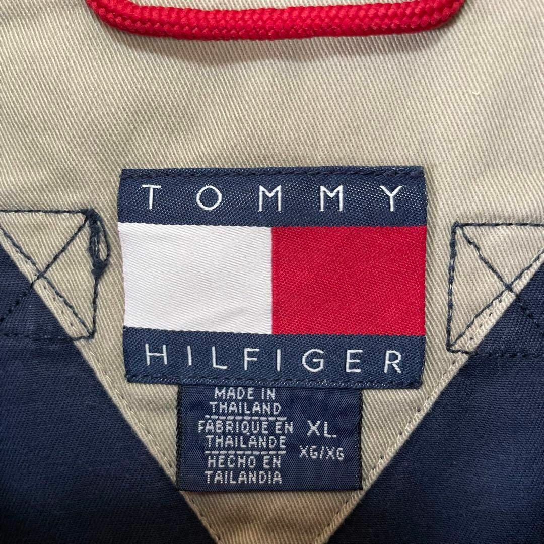 TOMMY HILFIGER(トミーヒルフィガー)の希少 90s トミー ヒルフィガー スウィングトップ オーバーサイズ XL 紺 メンズのジャケット/アウター(ブルゾン)の商品写真