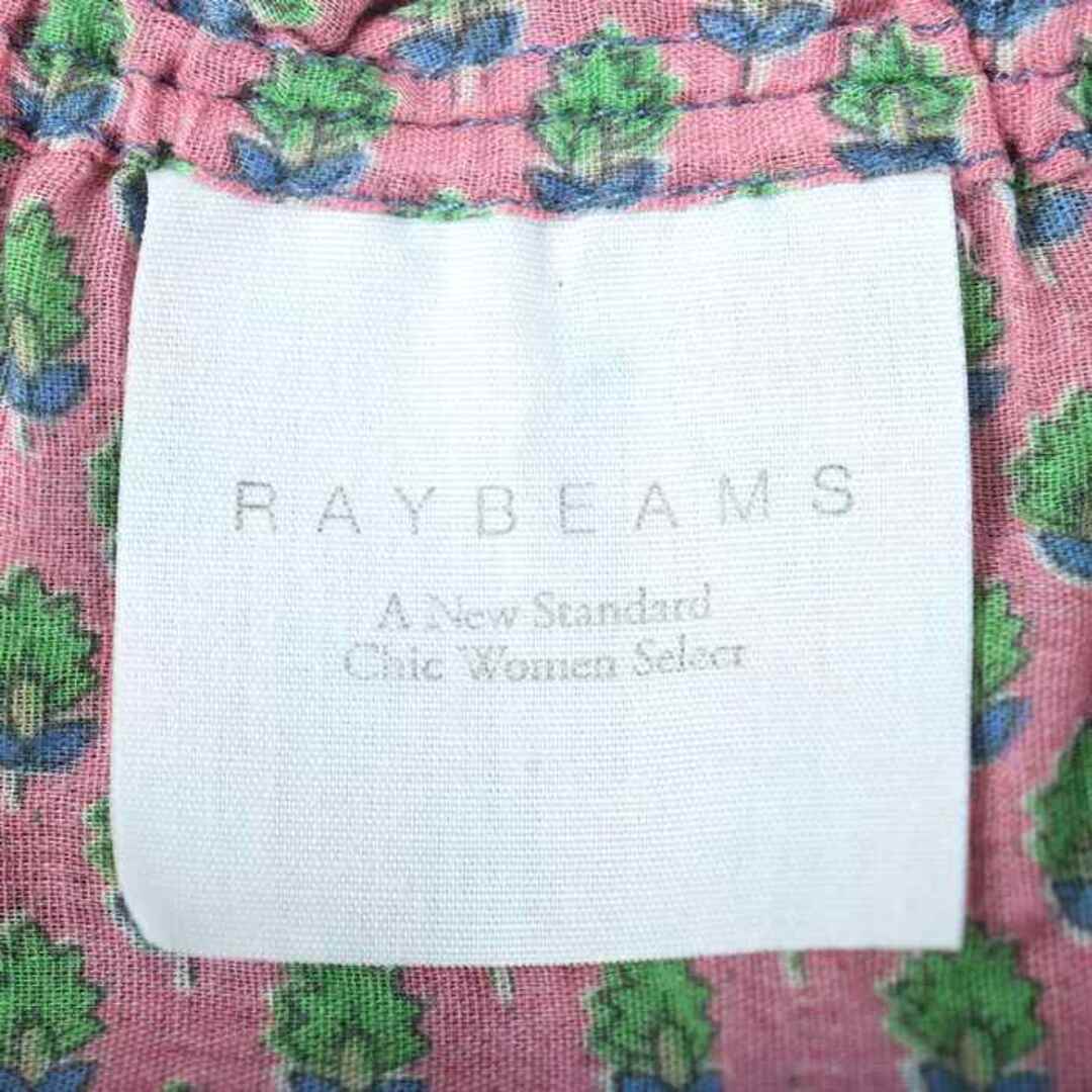 Ray BEAMS(レイビームス)のレイビームス カットソー 半袖シャツ トップス ペイズリー柄 レディース ﾌﾘｰサイズ ピンク グリーン Ray Beams レディースのトップス(カットソー(長袖/七分))の商品写真