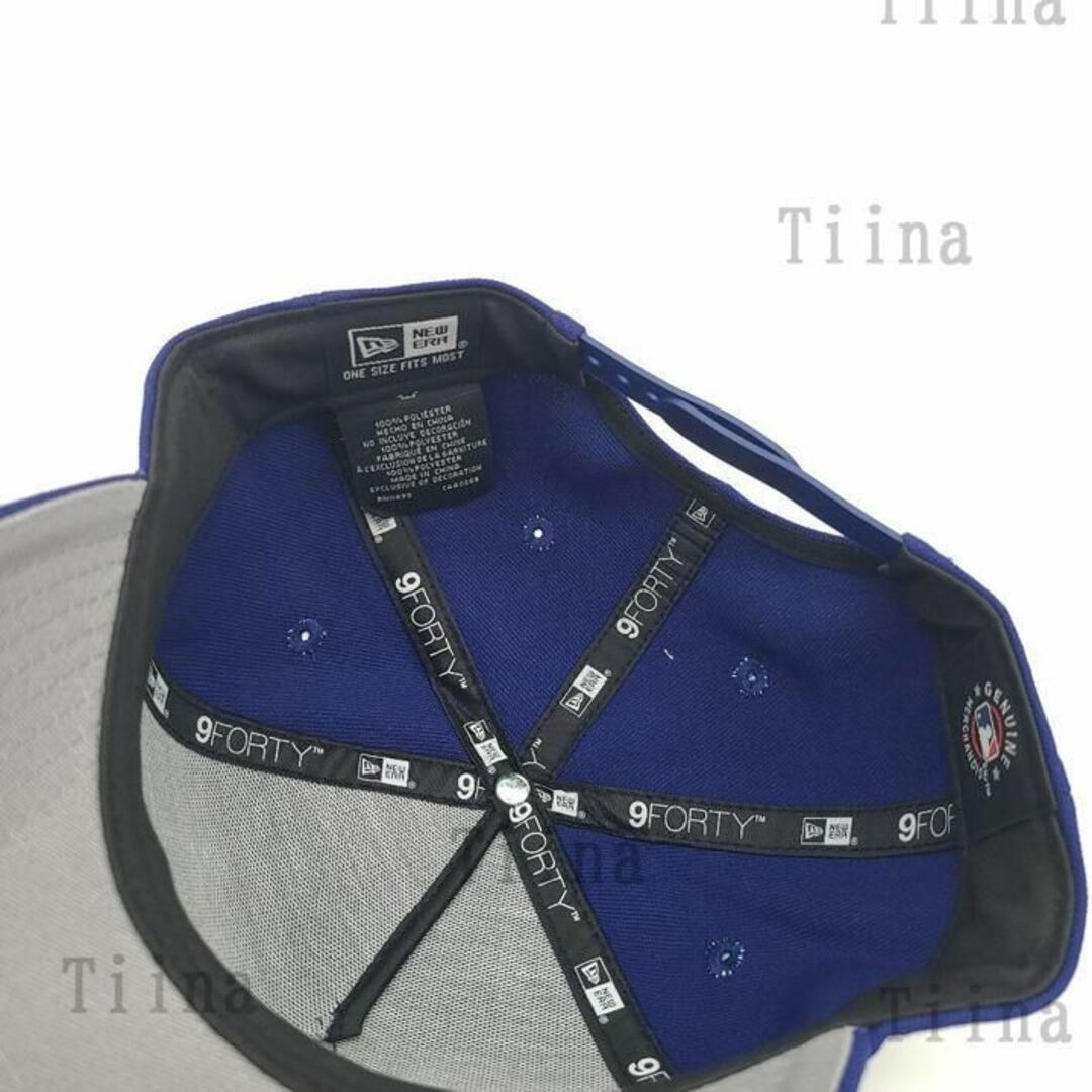 NEW ERA(ニューエラー)の逆ロゴ 青 ブルー ドジャース ニューエラ キャップ LA 限定 9FORTY メンズの帽子(キャップ)の商品写真
