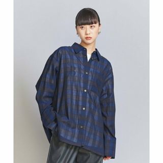 ビューティアンドユースユナイテッドアローズ(BEAUTY&YOUTH UNITED ARROWS)の【NAVY】オーガニックコットン チェック シャツ -ウォッシャブル-(シャツ/ブラウス(長袖/七分))