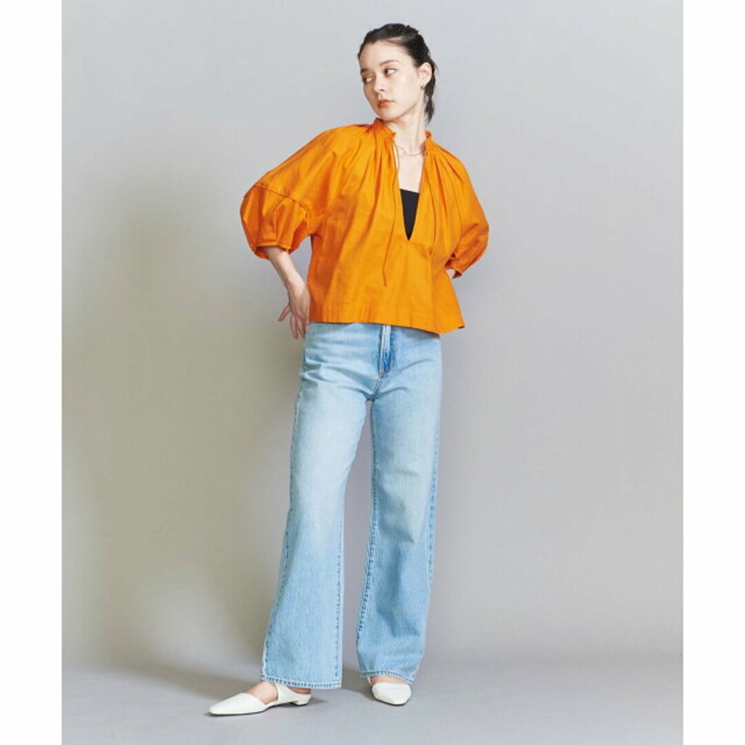 BEAUTY&YOUTH UNITED ARROWS(ビューティアンドユースユナイテッドアローズ)の【ORANGE】麻コットンドビー Vネックチュニック -ウォッシャブル- レディースのワンピース(ミニワンピース)の商品写真