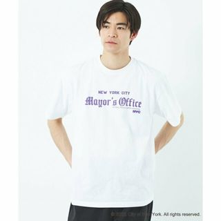 ユナイテッドアローズグリーンレーベルリラクシング(UNITED ARROWS green label relaxing)の【OFF WHITE】【別注】<GOOD ROCK SPEED> NYC Mayors プリント Tシャツ(カットソー(長袖/七分))