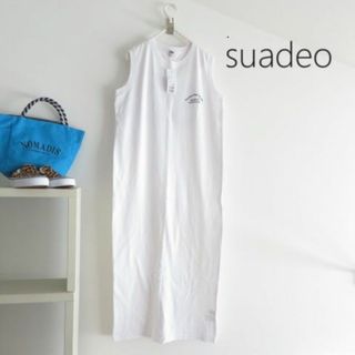 フルーツオブザルーム(FRUIT OF THE LOOM)の新品 タグ付き suadeo スアデオ　ロング　Tシャツ　ワンピース　コラボ(ロングワンピース/マキシワンピース)