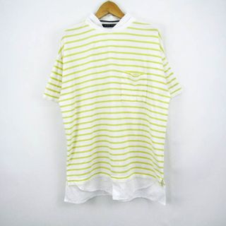 ニコアンド(niko and...)のニコアンド 半袖シャツ トップス カットソー Tシャツコンビ ロング丈 レディース 38サイズ ホワイト イエロー niko and...(カットソー(半袖/袖なし))