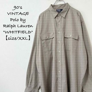 ポロラルフローレン(POLO RALPH LAUREN)の美品★ラルフローレン★WHITFIELD★長袖シャツ★ベージュ/カーキ★XXL(シャツ)