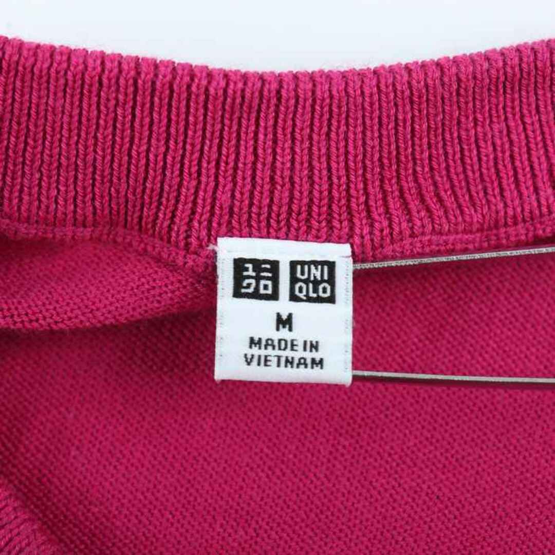 UNIQLO(ユニクロ)のユニクロ カーディガン ニット セーター フロントボタン レディース Mサイズ パープル UNIQLO レディースのトップス(カーディガン)の商品写真