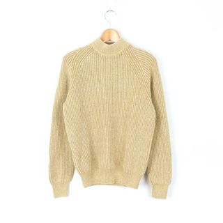 ユニクロ(UNIQLO)のユニクロ ニット セーター モックネック リブ トップス メンズ Mサイズ イエロー UNIQLO(ニット/セーター)