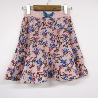 ユナイテッドアローズ(UNITED ARROWS)のユナイテッドアローズ フレアスカート スウェット スエット 花柄 キッズ 女の子用 135サイズ ピンク UNITED ARROWS(スカート)