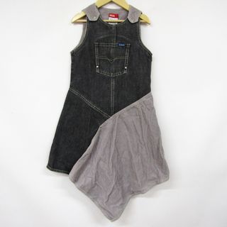 ディーゼル(DIESEL)のディーゼル サロペット ジャンパースカート コーデュロイ アシンメトリー キッズ 女の子用 120サイズ グレー DIESEL(ジャケット/上着)