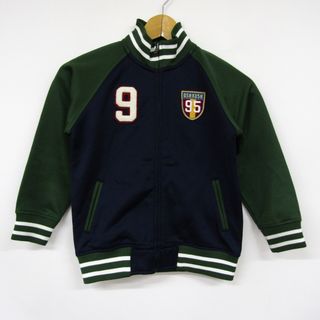 OshKosh - オシュコシュ ジップアップスウェット スエット スタジャン アウター キッズ 男の子用 130サイズ ネイビー×グリーン OSHKOSH