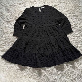 ザラ(ZARA)のZARA チュニック　ブラック　フリル　サイズM(チュニック)