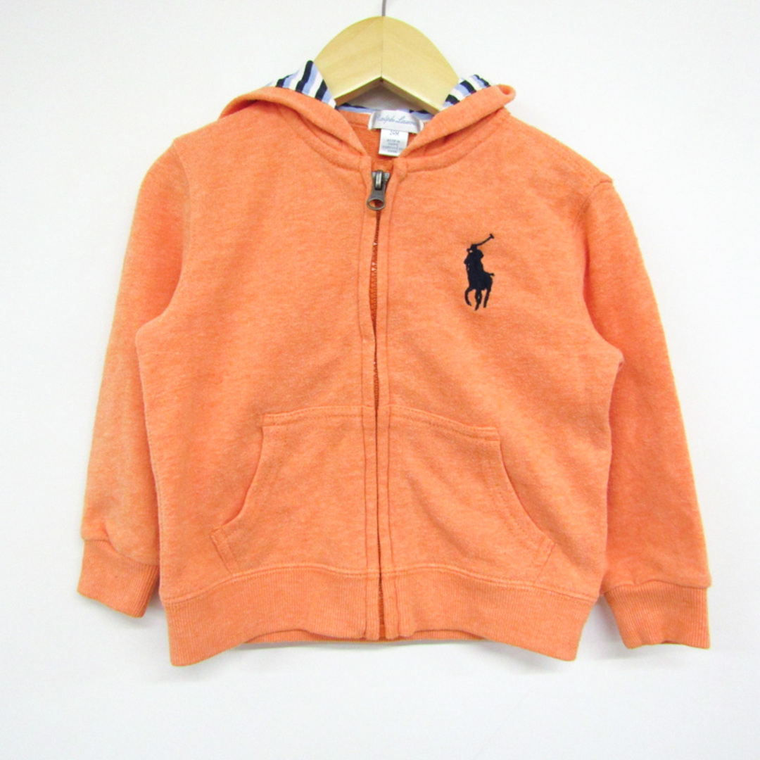 Ralph Lauren(ラルフローレン)のラルフローレン ジップアップパーカー スウェット スエット キッズ 男の子用 24Mサイズ オレンジ RALPH LAUREN キッズ/ベビー/マタニティのキッズ服女の子用(90cm~)(Tシャツ/カットソー)の商品写真