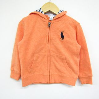 ラルフローレン(Ralph Lauren)のラルフローレン ジップアップパーカー スウェット スエット キッズ 男の子用 24Mサイズ オレンジ RALPH LAUREN(Tシャツ/カットソー)