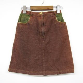 THE SCOTCH HOUSE - スコッチハウス スカート ストレッチ キッズ 女の子用 160Aサイズ ブラウン THE SCOTCH HOUSE