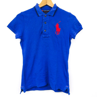 ラルフローレン(Ralph Lauren)のラルフローレン 半袖ポロシャツ ビッグポニーロゴ キッズ 女の子用 XS 155/84Aサイズ ブルー RALPH LAUREN(Tシャツ/カットソー)