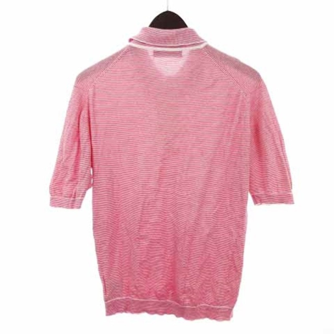 JOHN SMEDLEY(ジョンスメドレー)のジョンスメドレー Sea Island cotton ポロシャツ ボーダー 赤 レディースのトップス(ポロシャツ)の商品写真