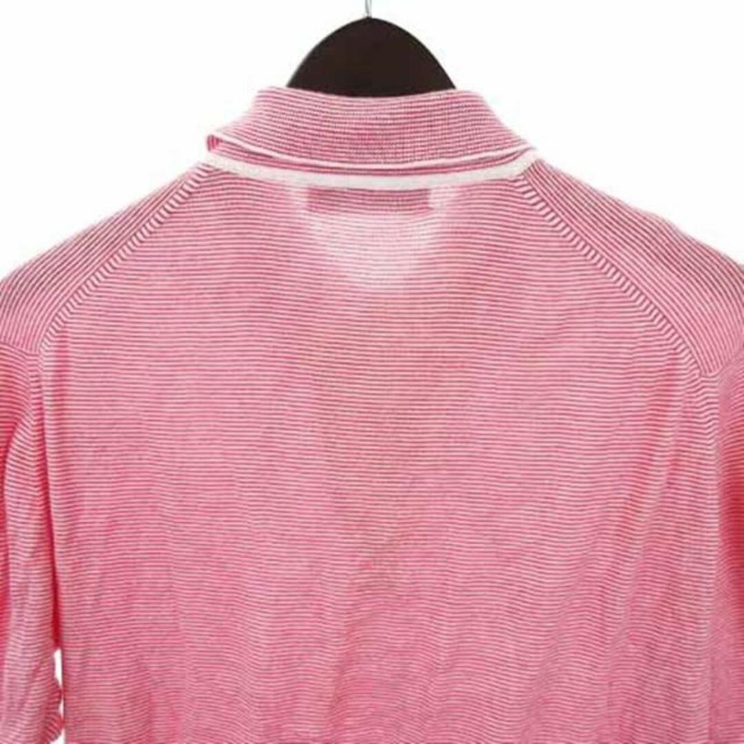 JOHN SMEDLEY(ジョンスメドレー)のジョンスメドレー Sea Island cotton ポロシャツ ボーダー 赤 レディースのトップス(ポロシャツ)の商品写真