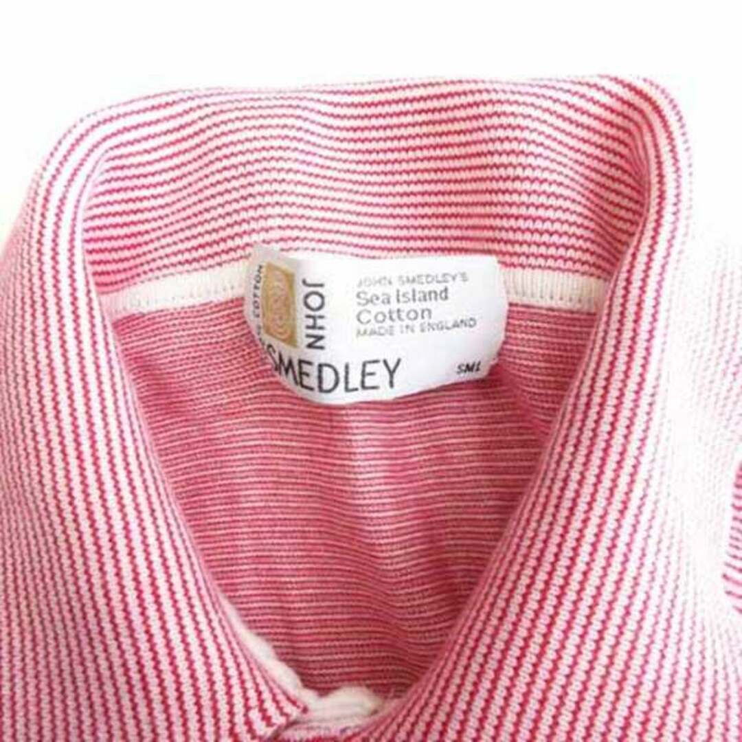 JOHN SMEDLEY(ジョンスメドレー)のジョンスメドレー Sea Island cotton ポロシャツ ボーダー 赤 レディースのトップス(ポロシャツ)の商品写真