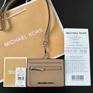 マイケルコース(Michael Kors)のマイケルコース IDカードケース パスケース IDカードホルダー ベージュ(パスケース/IDカードホルダー)