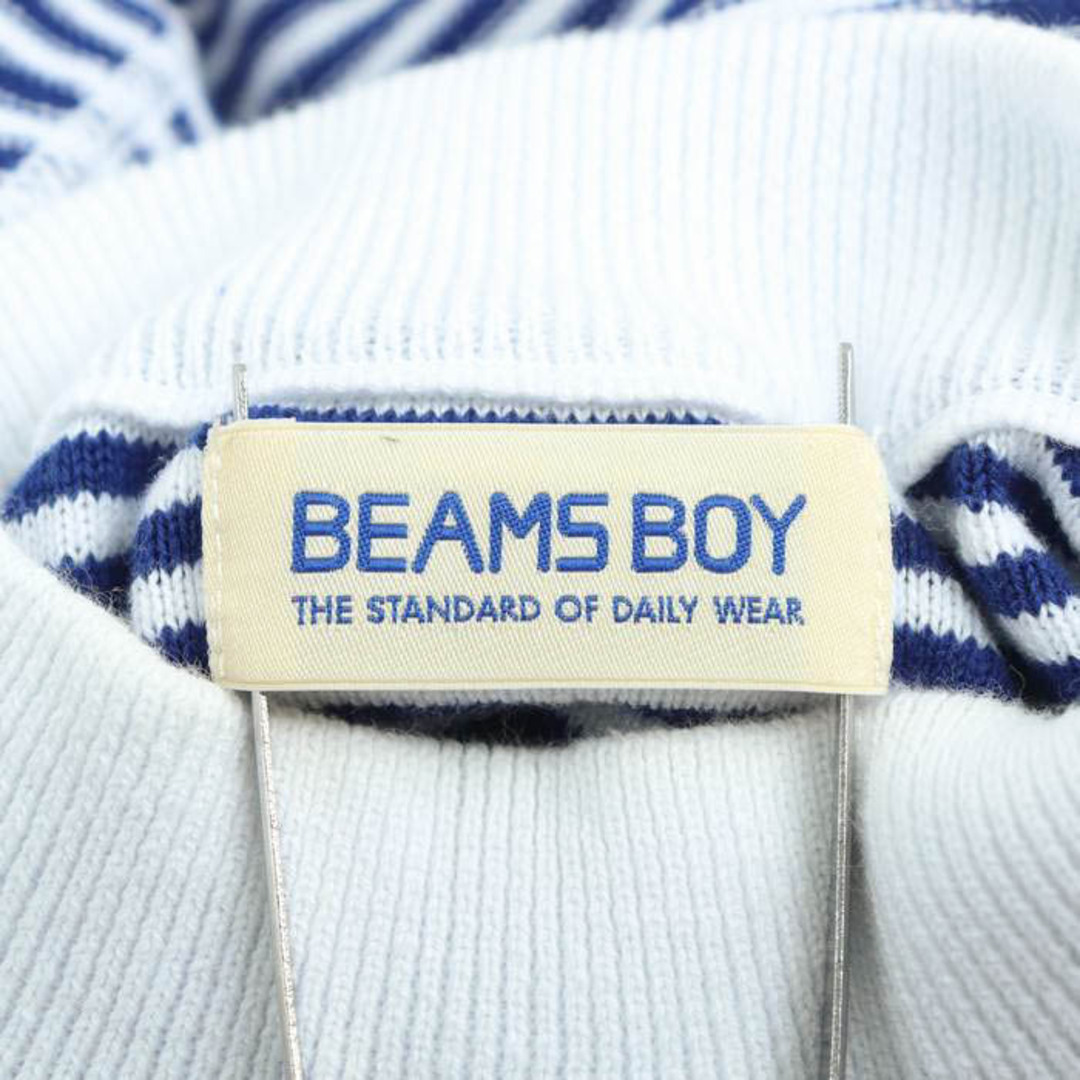 BEAMS BOY(ビームスボーイ)のビームスボーイ ニット 長袖 ボーダー 綿100％ トップス M相当 レディース ﾌﾘｰサイズ ブルー系 BEAMS BOY レディースのトップス(ニット/セーター)の商品写真