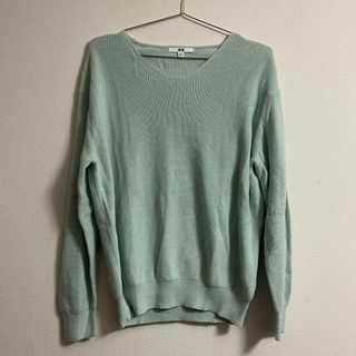 コットンカシミヤVネックセーター（長袖）ユニクロ　UNIQLO 3XL(ニット/セーター)