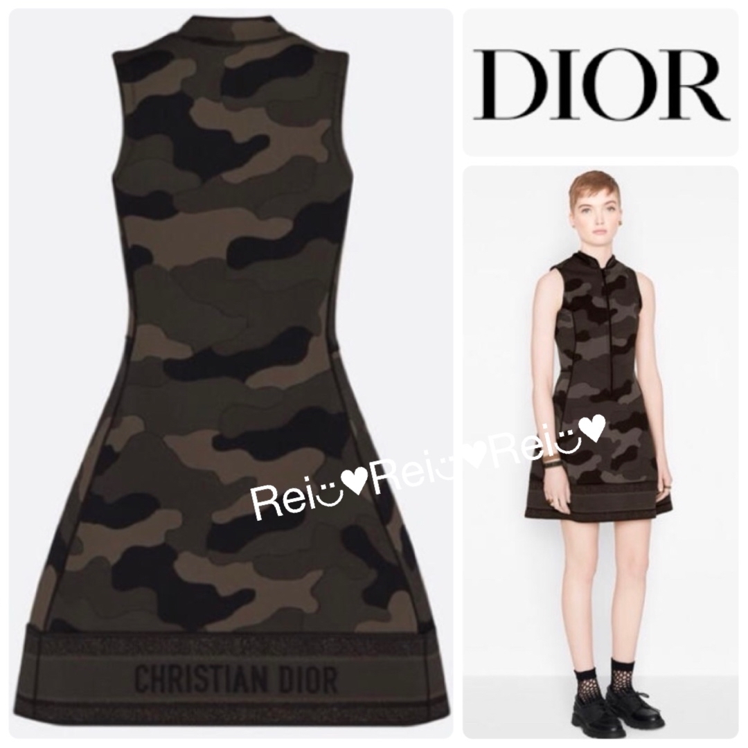 Christian Dior(クリスチャンディオール)の【極美品】Dior  カムフラージュ 迷彩 ロゴ ワンピース レディースのワンピース(ミニワンピース)の商品写真