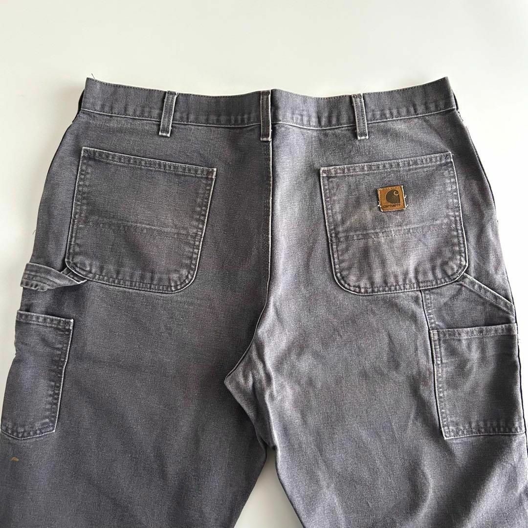 carhartt(カーハート)のcarhartt ペインターパンツ ダックパンツ グレー ブラック 実寸 w36 メンズのパンツ(ペインターパンツ)の商品写真