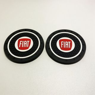 新品》FIAT ドリンクコースター　2枚セット(車内アクセサリ)