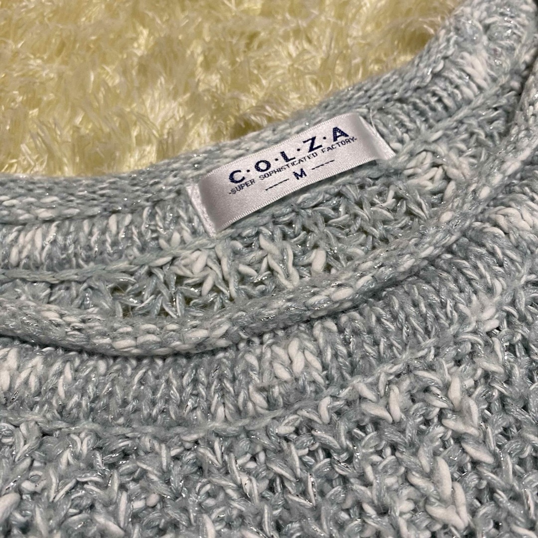 COLZA(コルザ)のCOLZA キラキラ混 ミックスニット トップス レディース M ゆったり レディースのトップス(ニット/セーター)の商品写真