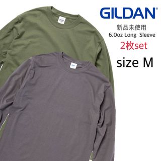 ギルタン(GILDAN)の【ギルダン】新品未使用 ウルトラコットン ロンT ミリタリー チャコール M(Tシャツ/カットソー(七分/長袖))