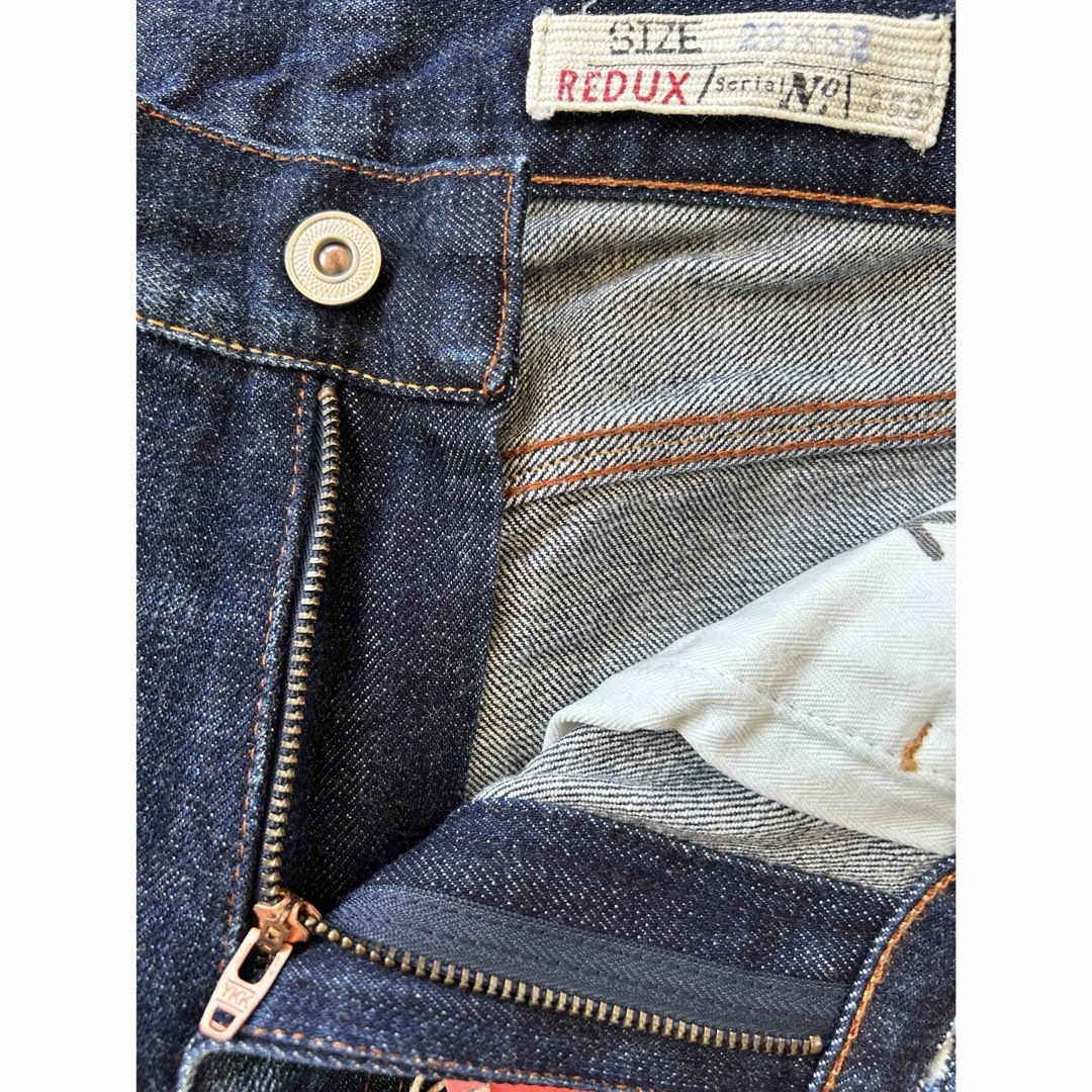 Ron Herman(ロンハーマン)の値下げ美品REDUXジーンズ#デニムパンツ赤耳/paint加工RRL メンズのパンツ(デニム/ジーンズ)の商品写真