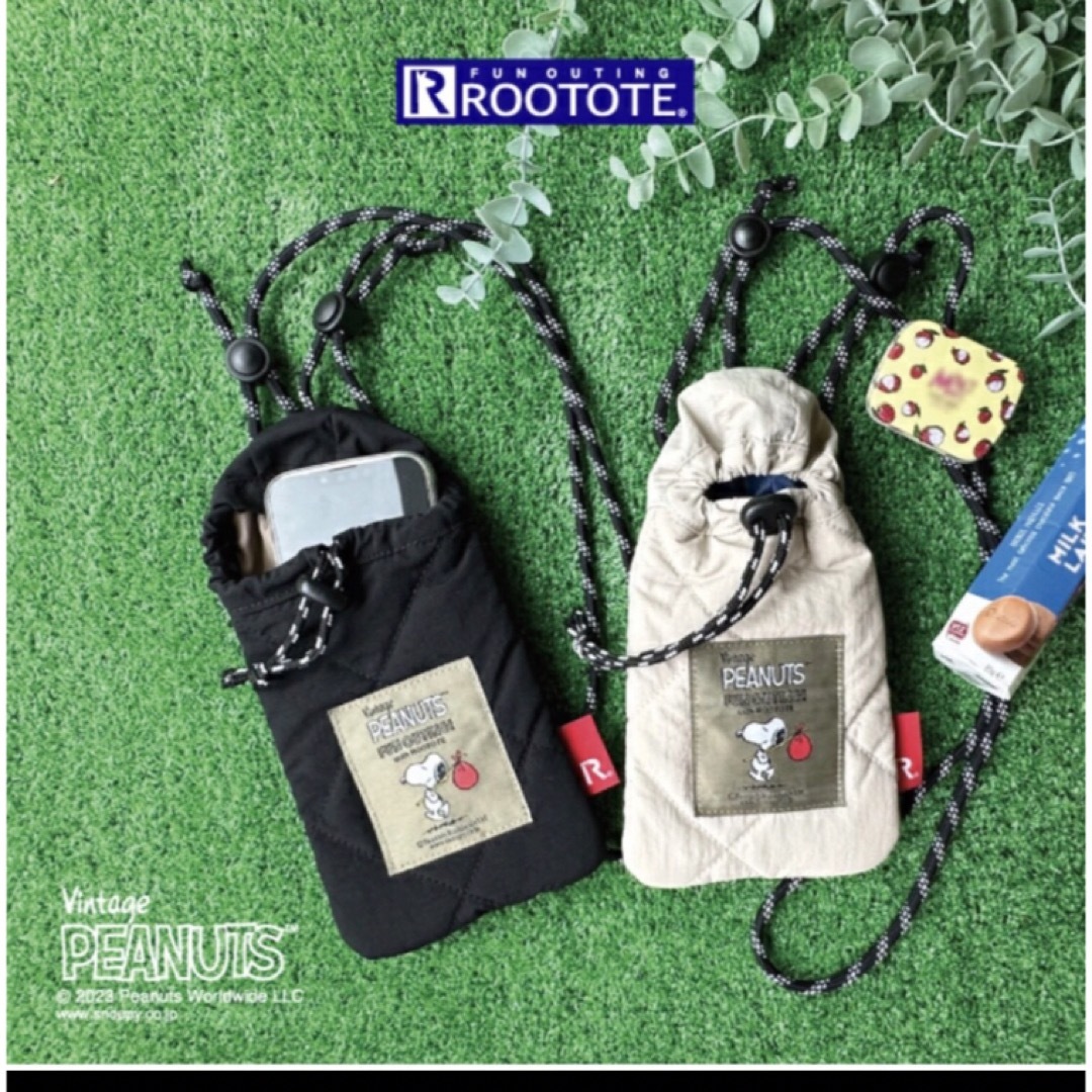 ROOTOTE - [新品]ROOTOTEスヌーピーキルトショルダーバッグ BLACKの