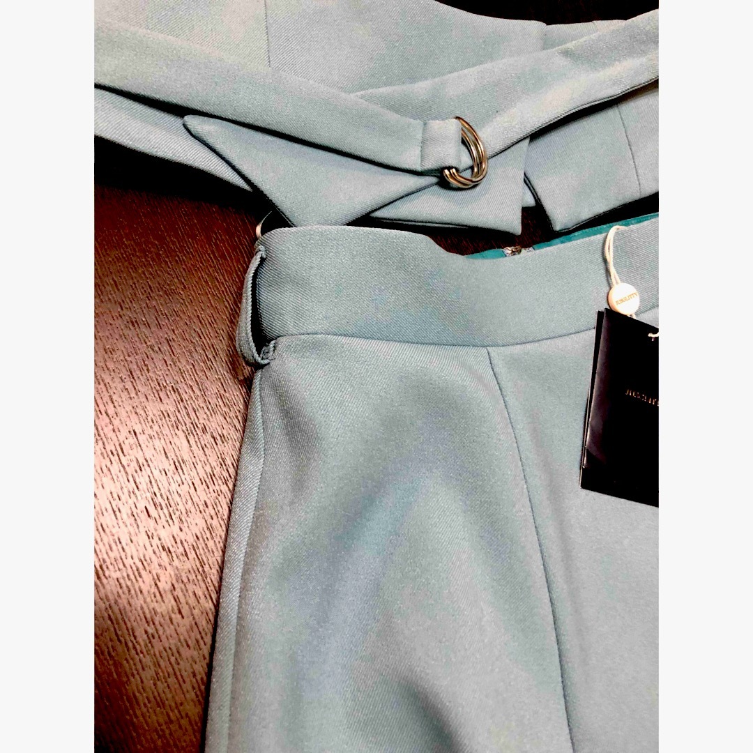 JUSGLITTY(ジャスグリッティー)のジャスグリッティー【新品】ベルト付き2wayフレアスカート1 ブルー レディースのスカート(ひざ丈スカート)の商品写真
