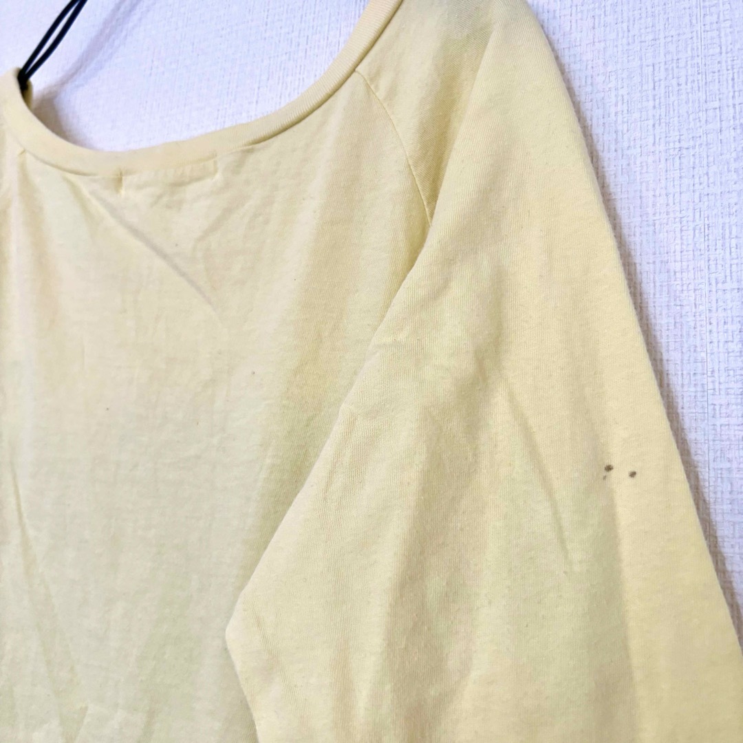Ne-net(ネネット)の格安Ne-netネネット/ロゴプリントラグランTシャツ日本製 七分袖 綿100 レディースのトップス(Tシャツ(長袖/七分))の商品写真