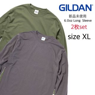 ギルタン(GILDAN)の【ギルダン】新品未使用 ウルトラコットン ロンT ミリタリー チャコール XL(Tシャツ/カットソー(七分/長袖))