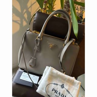 PRADA - PRADA ベージュ×イエロー トートバッグ ハンド BAG キャンバス 