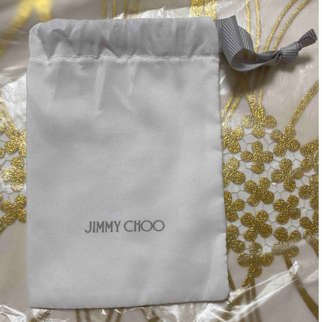 JIMMY CHOO(ジミーチュウ)の新品　ジミーチュウ　布袋　巾着袋　ミニサイズ　ポーチ　ジミーチュウ袋　ブランド袋 レディースのファッション小物(ポーチ)の商品写真