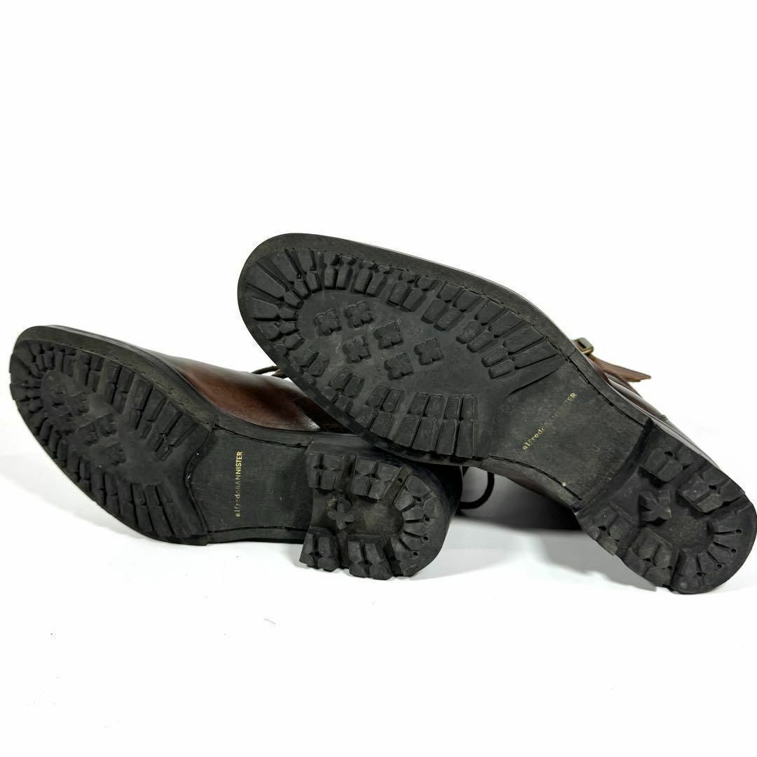 alfredoBANNISTER(アルフレッドバニスター)の美品 alfredoBANNISTER レースアップブーツ 本革 ブラウン メンズの靴/シューズ(ブーツ)の商品写真