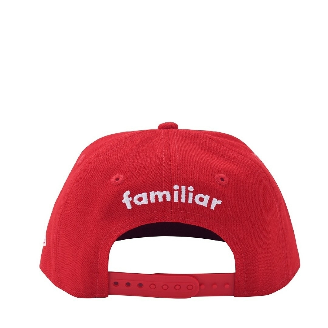 familiar(ファミリア)のファミリア　新品・未開封　NEW ERA　コラボキャップ　赤 キッズ/ベビー/マタニティのこども用ファッション小物(帽子)の商品写真