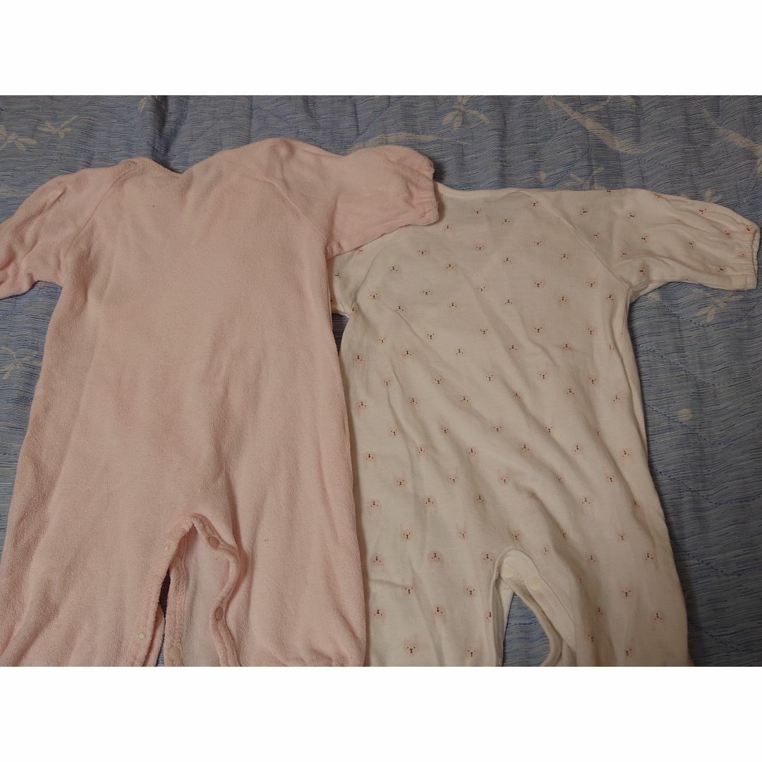 アカチャンホンポ(アカチャンホンポ)の2wayロンパース長袖6070サイズ２枚セット キッズ/ベビー/マタニティのベビー服(~85cm)(ロンパース)の商品写真