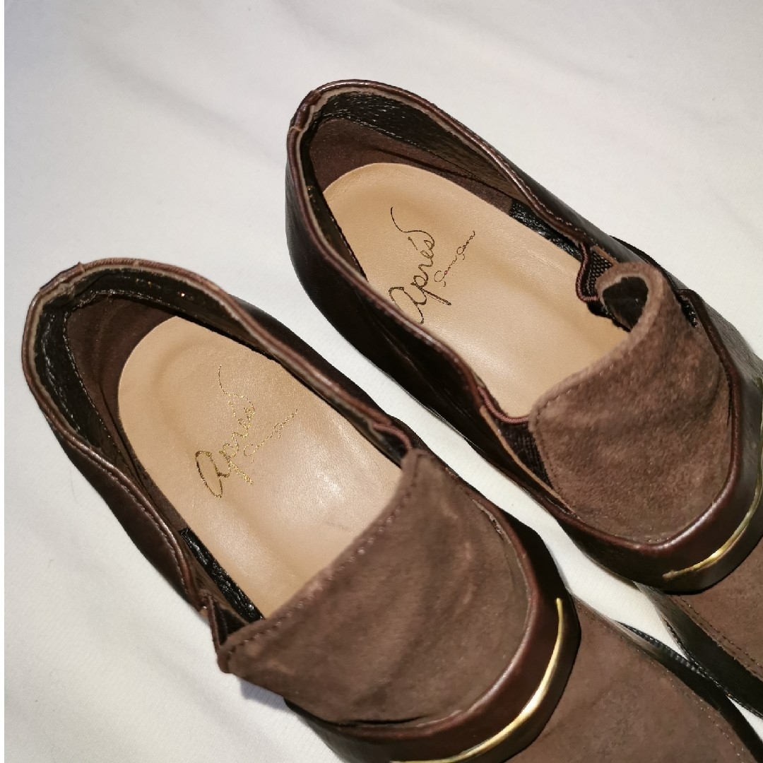 cavacava(サヴァサヴァ)の定価20000円前後　apres by cavacava ブーティ ブラウン レディースの靴/シューズ(ブーティ)の商品写真