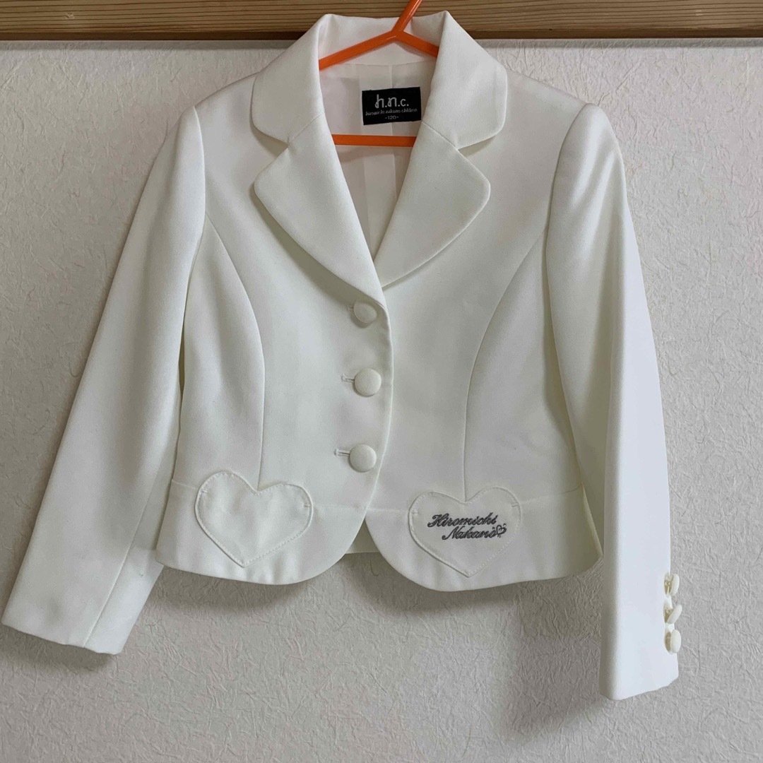 ヒロミチナカノ ジャケット 白 キッズ 女の子 120センチ 入学式