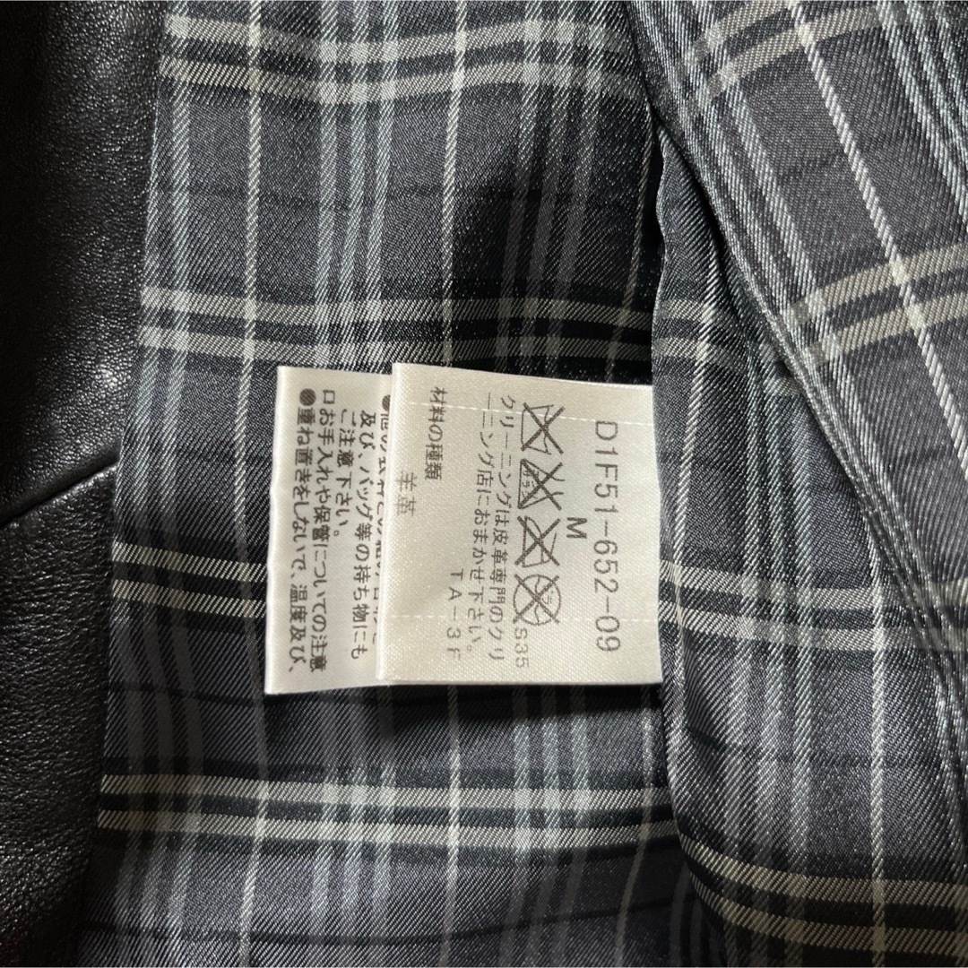 BURBERRY BLACK LABEL(バーバリーブラックレーベル)の【希少】高級 BURBERRY BLACKLABEL 本革 ライダースジャケット メンズのジャケット/アウター(ライダースジャケット)の商品写真