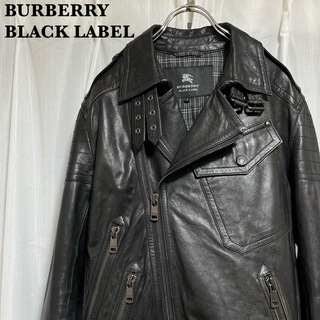 BURBERRY BLACK LABEL - 【希少】高級 BURBERRY BLACKLABEL 本革 ライダースジャケット