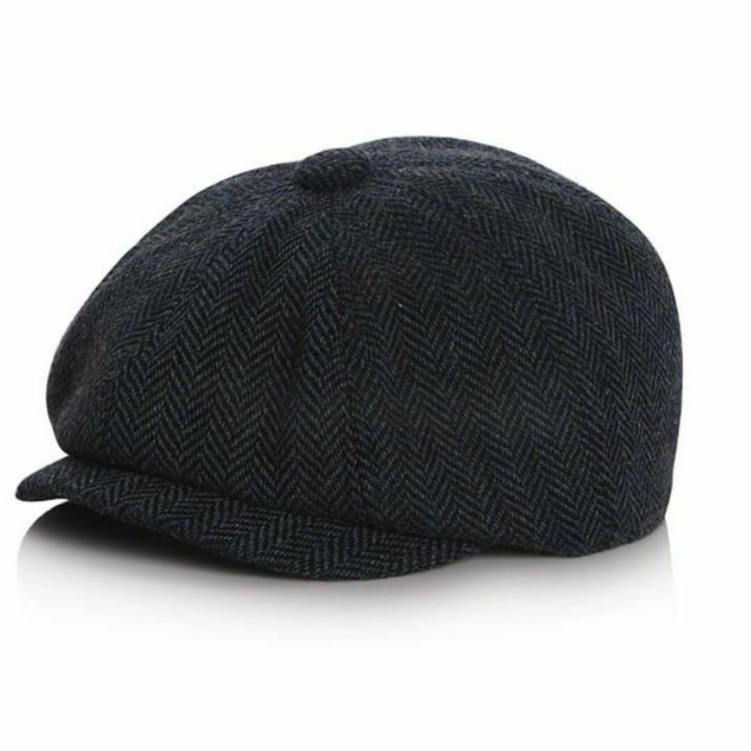 ハンチング キャスケット ベレー帽 メンズ ブラック クラシック 帽子 メンズの帽子(ハンチング/ベレー帽)の商品写真