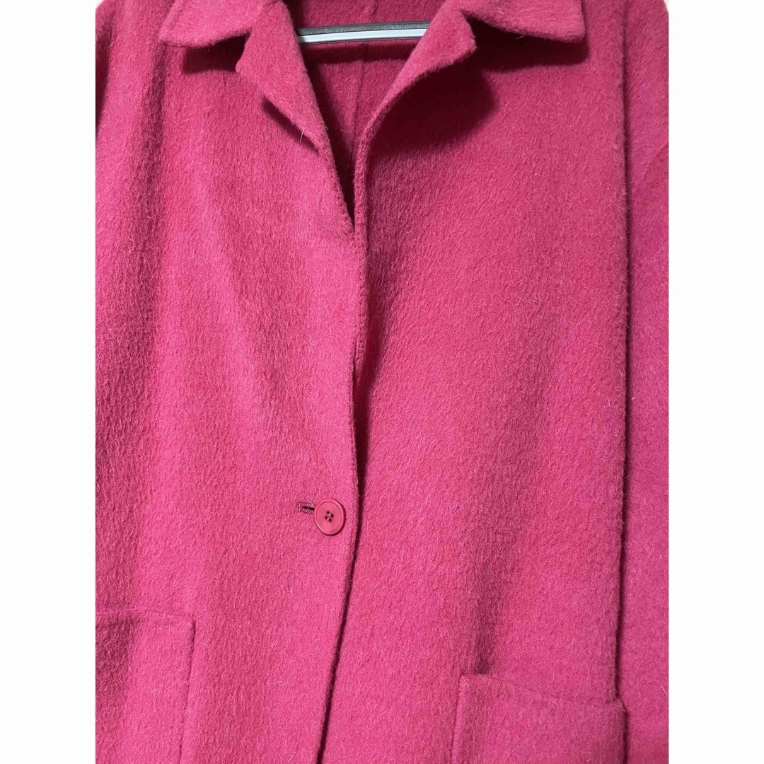 Mila Owen(ミラオーウェン)のMila Owen 接結シャギーリーンシルエットCT ピンク レディースのジャケット/アウター(ロングコート)の商品写真